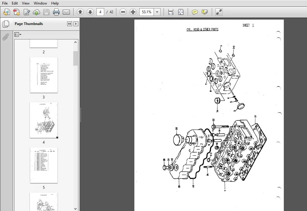 Takeuchi  Tb1400  Excavator Parts Catalog Manual - PDF Download - Image 4