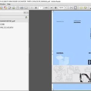VOLVO EC20B XTV EC20BXTV MINI DIGGER EXCAVATOR PARTS CATALOG IPL MANUAL - PDF DOWNLOAD