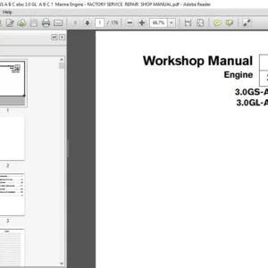 VOLVO PENTA 3.0 GL GS (GS A B C also 3.0 GL  A B C 1)  Marine Engine Factory Repair Shop Manual - PDF DOWNLOAD