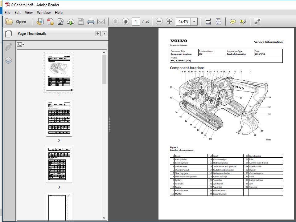 Volvo EC160B LC EC160BLC Excavator WORKSHOP Service REPAIR Manual SN