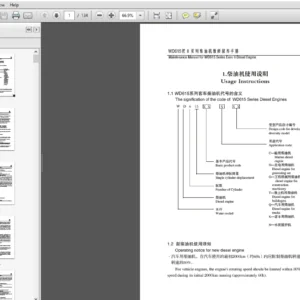 Weichai WD615 Series Euro II Diesel Engine Maintenance Manual - PDF DOWNLOAD