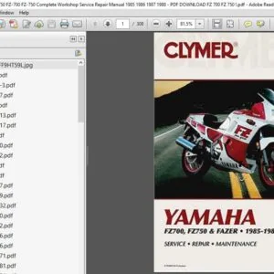 Yamaha FZ700 FZ750 FZ-700 FZ-750 Complete Workshop Service Repair Manual 1985 - 1988 - PDF DOWNLOAD