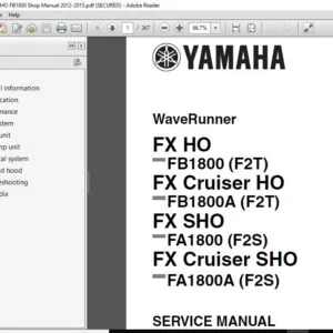 Yamaha Waverunner FX HO FB1800 Shop Manual 2012 - 2015 - PDF DOWNLOAD