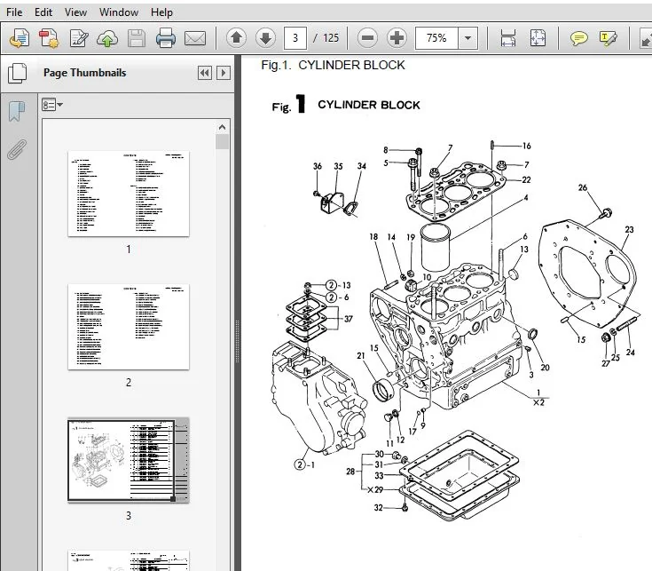 Yanmar Ym169 Ym169d Tractor Parts Catalog Manual - PDF Download - Image 3