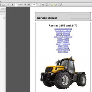 Jcb Fastrac 2155 and 2170 Service Manual 9803/8050-1 - PDF DOWNLOAD