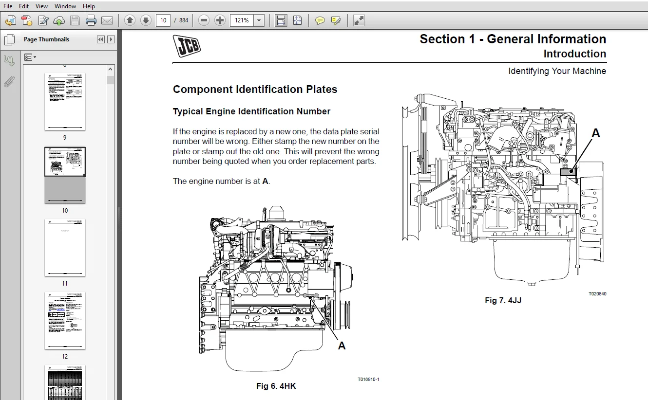 JCB JS160, JS180, JS190 Tier III Auto Service Repair Manual - PDF Download - Image 2