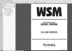 kubota 05-E4B Series Diesel Engine Workshop Manual - PDF DOWNLOAD