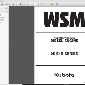 kubota 05-E4B Series Diesel Engine Workshop Manual - PDF DOWNLOAD