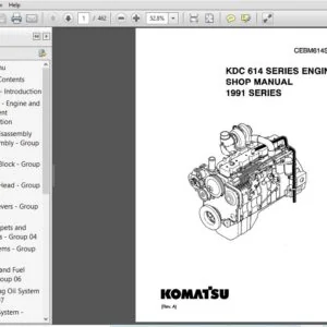 1991 KOMATSU KDC 614  SERIES ENGINE SERVICE REPAIR MANUAL - PDF DOWNLOAD