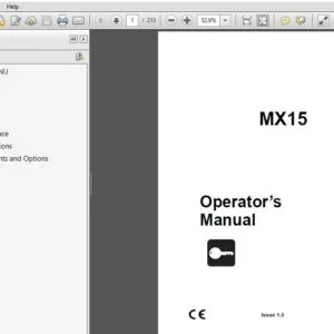 Ditch Witch MX15 Mini Excavator Operator’s Manual - PDF DOWNLOAD