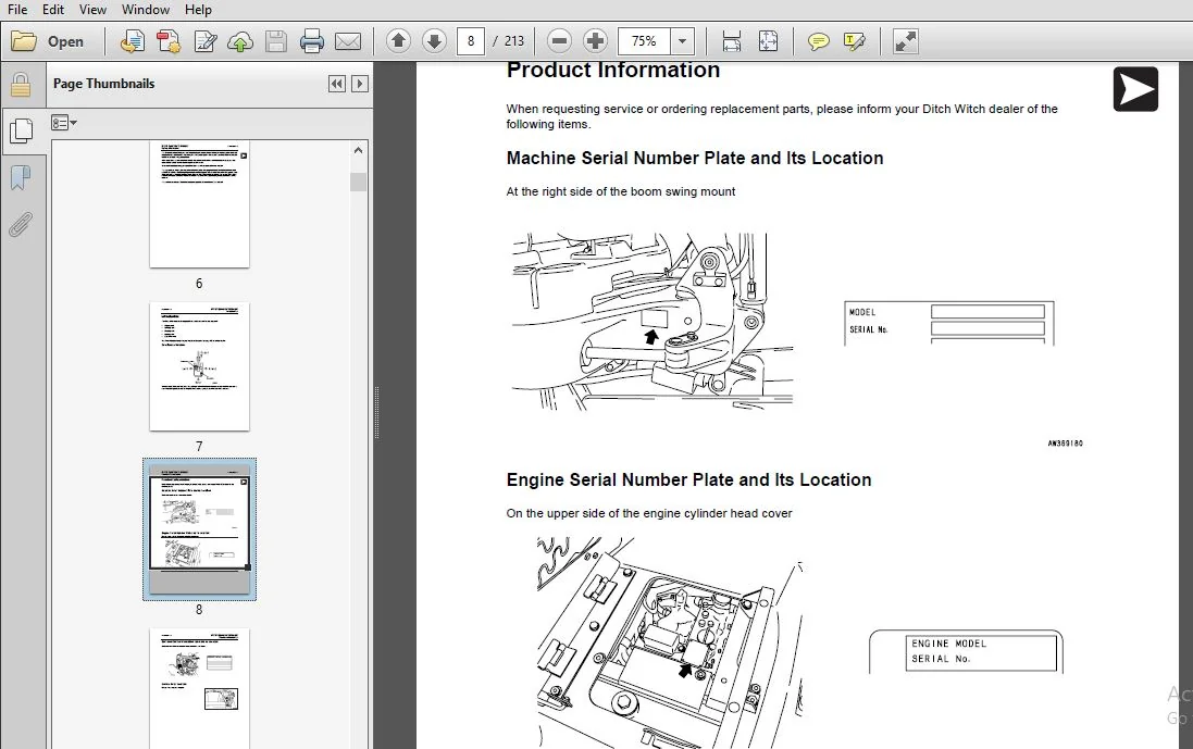 Ditch Witch MX15 Mini Excavator Operator’s Manual - PDF DOWNLOAD - Image 3