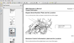 Ditch Witch Mx9 Mini Excavator Operator’s Manual - Pdf Download 