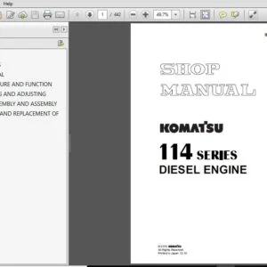 KOMATSU 114 SERIES DIESEL ENGINE SERVICE REPAIR MANUAL (SEBM024606) KOMATSU 114 SERIES - PDF DOWNLOAD