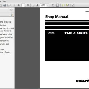 KOMATSU 114E-3 SERIES Service Repair Manual (SEN00169-15) - PDF DOWNLOAD