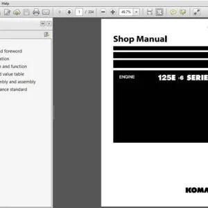 KOMATSU 125E-6 SERIES ENGINE SERVICE REPAIR MANUAL (SEN05624-02)  KOMATSU 125E-6 - PDF DOWNLOAD