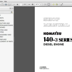 KOMATSU 140-3 SERIES DIESEL ENGINE SERVICE REPAIR MANUAL (SEBM022213) KOMATSU 140 3 SERIES - PDF DOWNLOAD