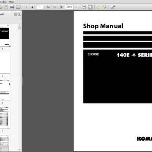 KOMATSU 140E-5 SERIES SERVICE REPAIR MANUAL (SEN00074-16) - PDF Download