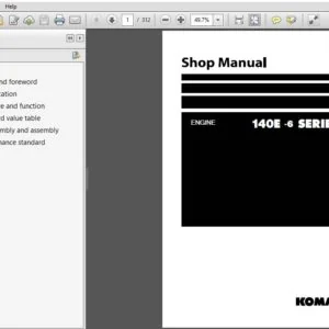 KOMATSU 140E-6 SERIES ENGINE SERVICE REPAIR MANUAL (SEN05641-02) KOMATSU 140E-6 SERIES - PDF DOWNLOAD