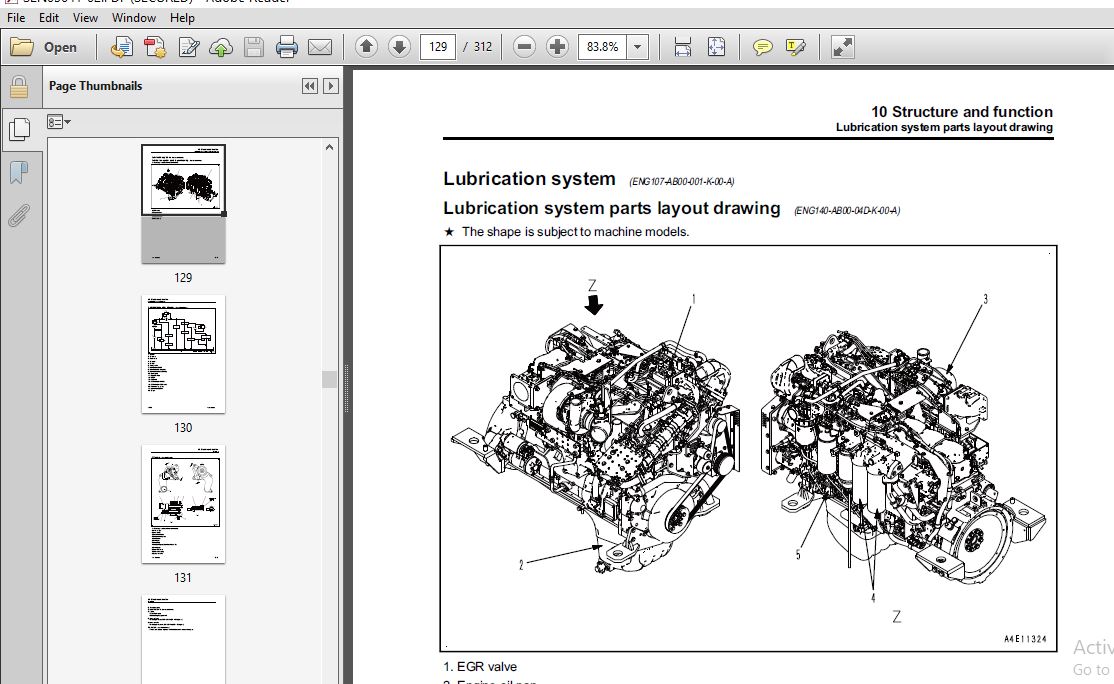 KOMATSU 140E-6 SERIES ENGINE SERVICE REPAIR MANUAL (SEN05641-02 ...