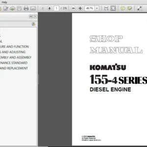 KOMATSU 155-4 SERIES DIESEL ENGINE SERVICE REPAIR MANUAL  (SEBE6120A05) KOMATSU 155-4 - PDF DOWNLOAD