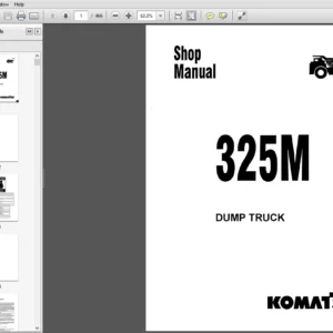 KOMATSU 325M Dump Truck Shop Repair Manual DG611 - PDF DOWNLOAD