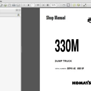 KOMATSU 330M DUMP TRUCK SERVICE REPAIR MANUAL (SN:BFP41-AE AND UP) - PDF DOWNLOAD