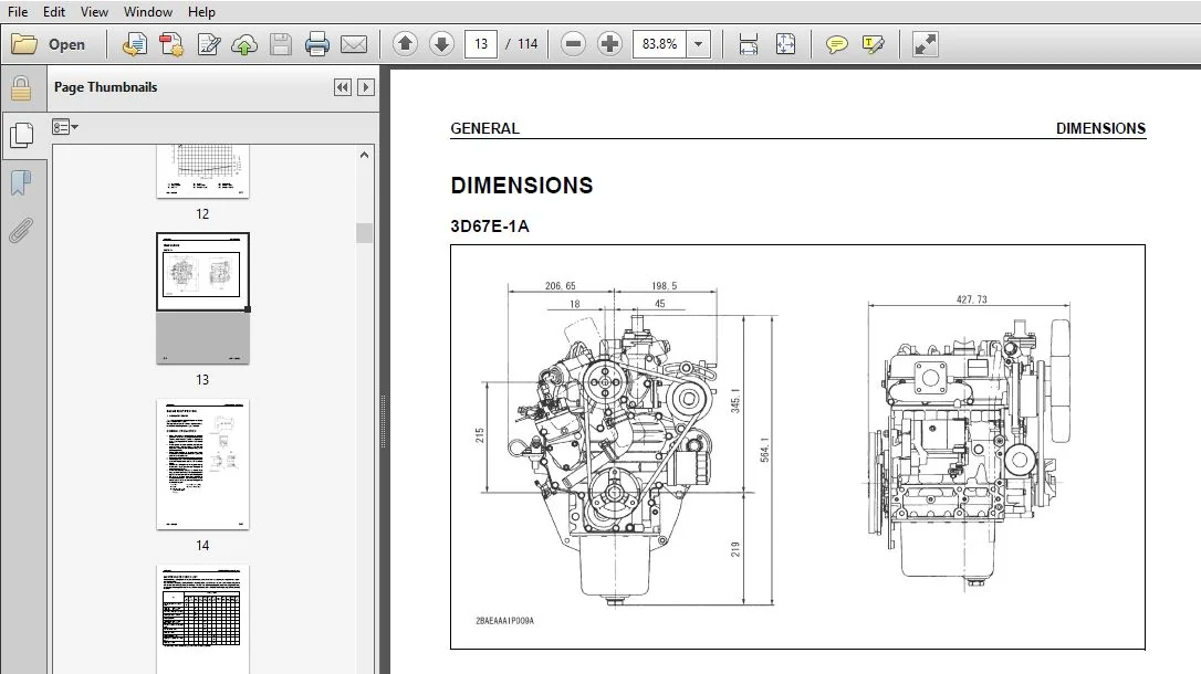 KOMATSU 67E-1 SERIES DIESEL ENGINE SERVICE REPAIR MANUAL (SEBM038300) KOMATSU 67E-1 - pdf Download - Image 2
