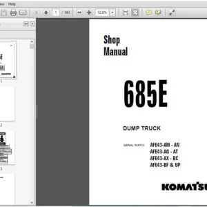 KOMATSU 685E DUMP TRUCK SERVICE REPAIR MANUAL (SERIAL SUFFIX:AFE43-AM-AN, AFE43-AQ-AT, AFE43-AX-BC, AFE43-BF & UP) KOMATSU 685E - PDF DOWNLOAD