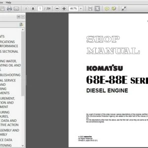 KOMATSU 68E-88E SERIES DIESEL ENGINE SERVICE REPAIR MANUAL (SEBM011501) KOMATSU 68E-88E SERIES - PDF DOWNLOAD