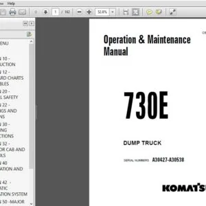KOMATSU 730E DUMP TRUCK OPERATION & MAINTENANCE MANUAL (SN:A30427 A30538) KOMATSU 730E - PDF DOWNLOAD