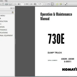 KOMATSU 730E DUMP TRUCK OPERATION & MAINTENANCE MANUAL (SN:A30299 - A30309 & A30311) - PDF DOWNLOAD