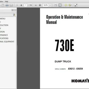 KOMATSU 730E DUMP TRUCK Operation & Maintenance Manual (SN:A30212 - A30259) KOMATSU 730E  - PDF DOWNLOAD