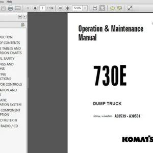 KOMATSU 730E DUMP TRUCK Operation & Maintenance Manual (SN:A30539 - A30551) KOMATSU 730E - PDF DOWNLOAD