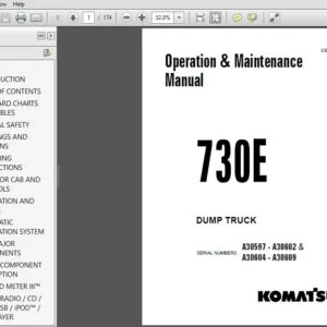 KOMATSU 730E DUMP TRUCK Operation & Maintenance Manual (SN:A30597 - A30602 & A30604 - A30609) KOMATSU 730E - PDF DOWNLOAD