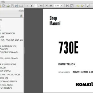 KOMATSU 730E DUMP TRUCK SERVICE REPAIR MANUAL (SN:A30299 - A30309 & A30311) KOMATSU 730E - PDF DOWNLOAD