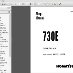 KOMATSU 730E DUMP TRUCK SERVICE REPAIR MANUAL (SN:A30123-A30132) KOMATSU 730E - PDF DOWNLOAD