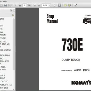 KOMATSU 730E DUMP TRUCK SERVICE REPAIR MANUAL (SN:A30212 & A30218) KOMATSU 730E - PDF DOWNLOAD