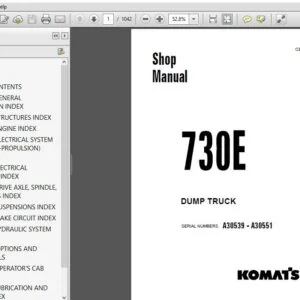 KOMATSU 730E DUMP TRUCK SERVICE REPAIR MANUAL (SNA30539 - A30551) KOMATSU 730E - PDF DOWNLOAD