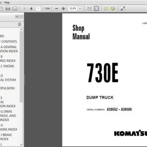 KOMATSU 730E DUMP TRUCK SERVICE REPAIR MANUAL (SN:A30552 - A30580) KOMATSU 730E - PDF DOWNLOAD