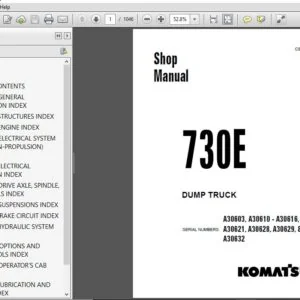 KOMATSU 730E DUMP TRUCK SERVICE REPAIR MANUAL (SN:A30603, A30610 - A30616, A30621, A30628, A30629, & A30632) KOMATSU 730E  - PDF DOWNLOAD