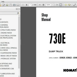 KOMATSU 730E DUMP TRUCK SERVICE REPAIR MANUAL (SN:A30620, A30522 - A30632) KOMATSU 730E - PDF DOWNLOAD