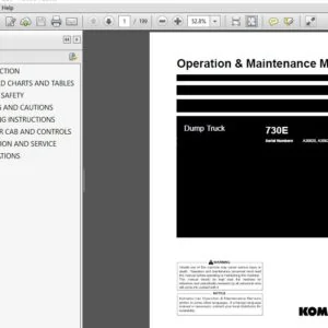 KOMATSU 730E DUMP TRUCK OPERATION & MAINTENANCE MANUAL (SN:A30620, A30622 & UP) KOMATSU 730E - PDF DOWNLOAD