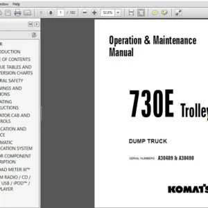 KOMATSU 730E TROLLEY DUMP TRUCK OPERATION & MAINTENANCE MANUAL (SN:A30489 & A30490) KOMATSU 730E  - PDF DOWNLOAD