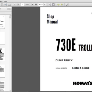 KOMATSU 730E TROLLEY DUMP TRUCK SERVICE REPAIR MANUAL (SN: A30403 & A30406) - PDF Download