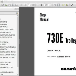 KOMATSU 730E TROLLEY DUMP TRUCK SERVICE REPAIR MANUAL (SN:A30489 & A30490) KOMATSU 730E - PDF DOWNLOAD