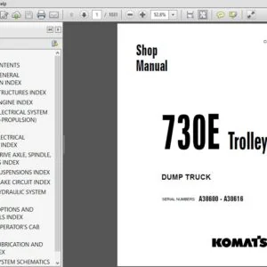 KOMATSU 730E TROLLEY DUMP TRUCK SERVICE REPAIR MANUAL (SN:A30600 -A30616) KOMATSU 730E - PDF DOWNLOAD