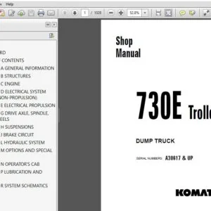 KOMATSU 730E TROLLEY DUMP TRUCK SERVICE REPAIR MANUAL (SNA30617 & UP) KOMATSU 730E - PDF DOWNLOAD