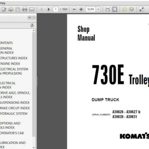 KOMATSU 730E TROLLEY DUMP TRUCK SERVICE REPAIR MANUAL (SNA30626 - A30627 & A30630 - A30631) KOMATSU 730E - PDF DOWNLOAD