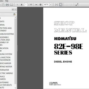 KOMATSU 82E-98E SERIES DIESEL ENGINE SERVICE REPAIR MANUAL (SEBM035103) KOMATSU 82E-98E SERIES - PDF DOWNLOAD