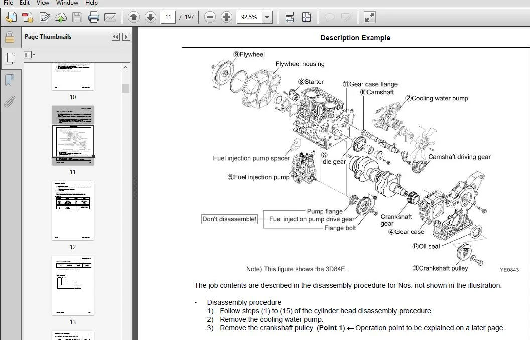 KOMATSU 82E-98E SERIES DIESEL ENGINE SERVICE REPAIR MANUAL (SEBM035103) KOMATSU 82E-98E SERIES - PDF DOWNLOAD - Image 3